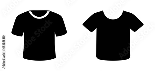 black t shirt. black t shirts isolated on white