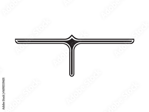 Construction Crowbar Tool Symbol in Elegant Simple Vector Artwork