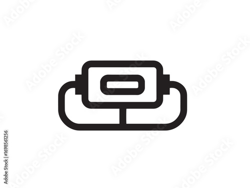 Data Logger Icon in Clean Minimal Vector Line Artwork