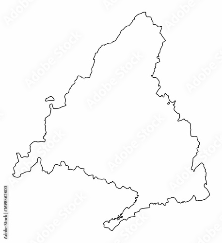 Madrid Province outline map