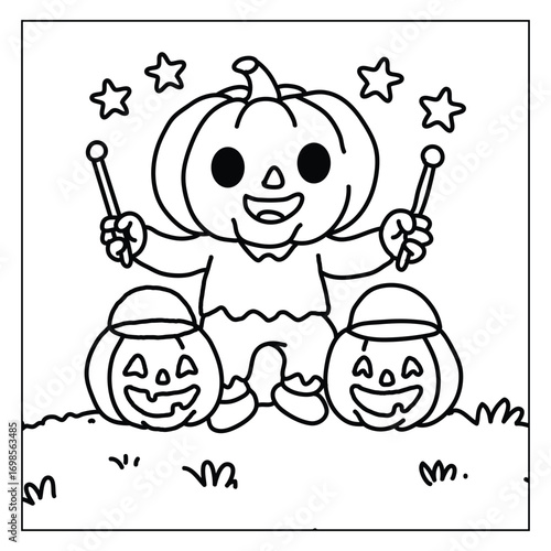 Bold and easy halloween coloring pages, vectors, illustration, line art, black & white deasgns, halloween coloring book, halloween coloring pages, halloween elements, line art.
