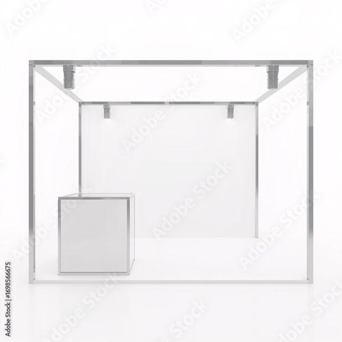 3D Modeled Empty Booth for Trade Show and Convention Setup