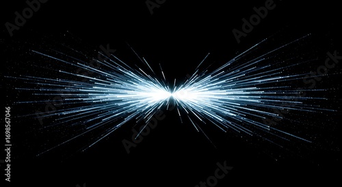 Wallpaper Mural Abstract Light Streaks on Black Background, Bursting Energy, Futuristic Design Torontodigital.ca