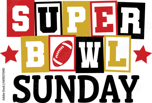 Superbowl Sunday Football T-shirt Design