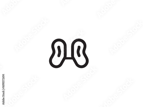 Industrial Ear Plugs Icon in Modern Clean Minimal Vector Line Artwork