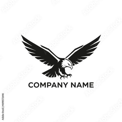Majestic Eagle Logo - Symbol of Freedom, Power, and Vision.