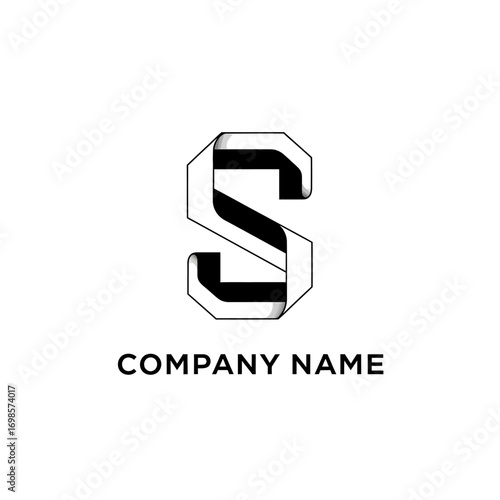 Modern Geometric Letter S Logo Design for Company Branding.