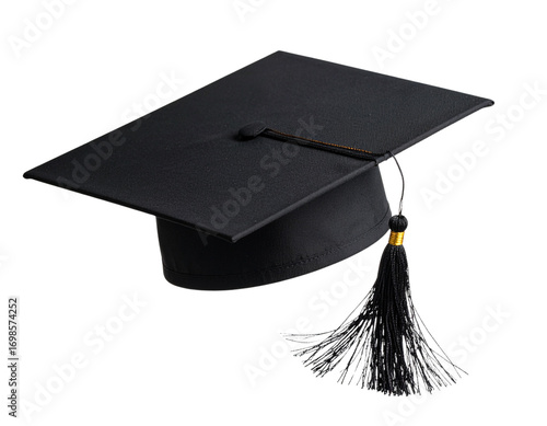 Wallpaper Mural Graduation Cap Tossed in Mid-Air, Tilted Motion Pose, Transparent Cut Out Torontodigital.ca