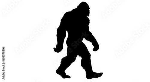 Bigfoot Silhouette Walking,  Cryptozoology Creature Profile