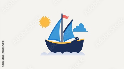 Sailing vessel illustration