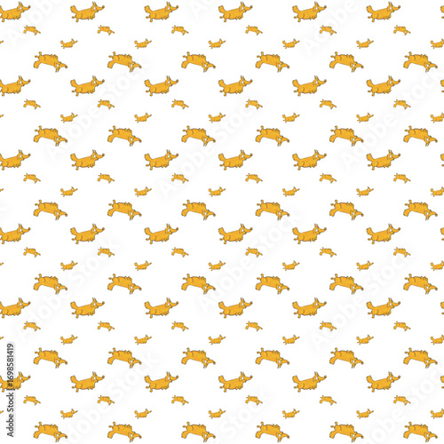 Seamless childish pattern with funny animals faces . Creative  kids texture for fabric, wrapping, textile, wallpaper, apparel. Vector illustration