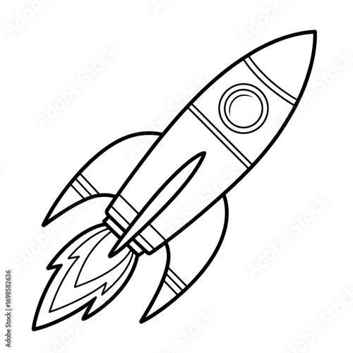 space rocket vector illustration