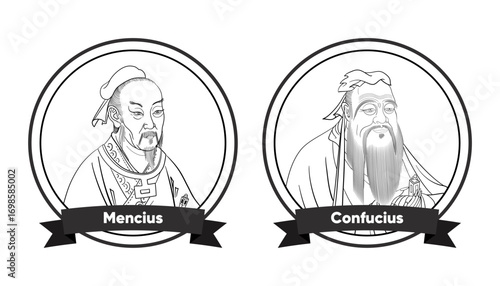 Chinese philosophers, Mencius and Confucius