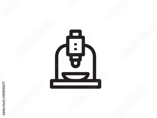 Hardness Tester Icon in Clean Minimal Vector Line Drawing