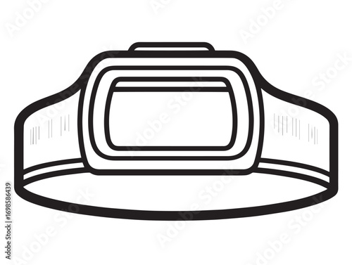 Bright Utility Headlamp Icon Illustration in Clean Vector Style