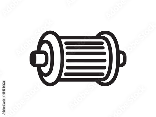 Clean Vector Illustration of Heat Exchanger Industrial Icon Drawing