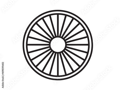 Clean Vector Line Art of Industrial Fan Icon Illustration