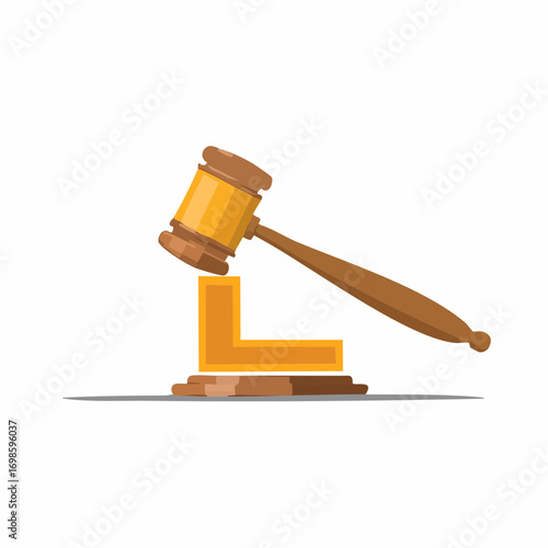 Symbolic representation of legal authority justice and the judicial process with a gavel resting