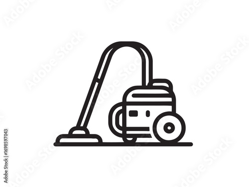 Industrial vacuum equipment icon stylish linear art design