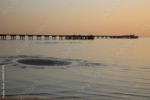 The Sun rise on the red sea