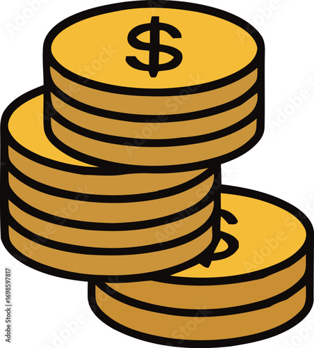 Stack of Gold Coins Finance, Wealth, and Prosperity