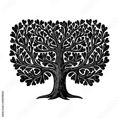 A tree with hearts, symbolizing a fruitful spiritual life and growth in love