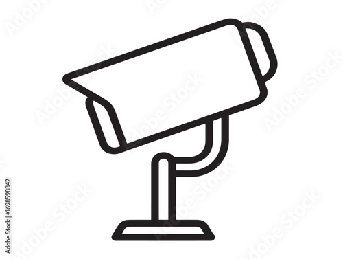 Modern inspection camera icon stylish technical linear drawing