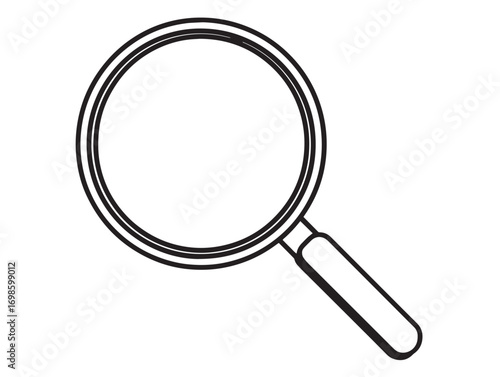 Inspection mirror icon sleek professional linear vector artwork