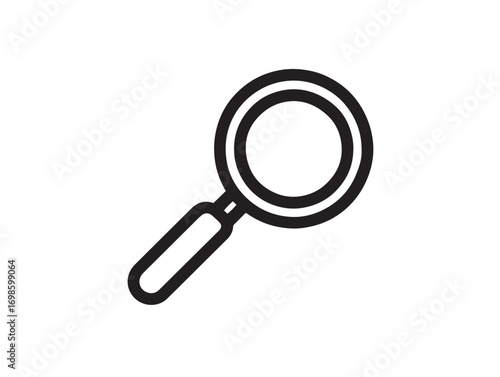 Detailed inspection mirror icon attractive minimal line graphic