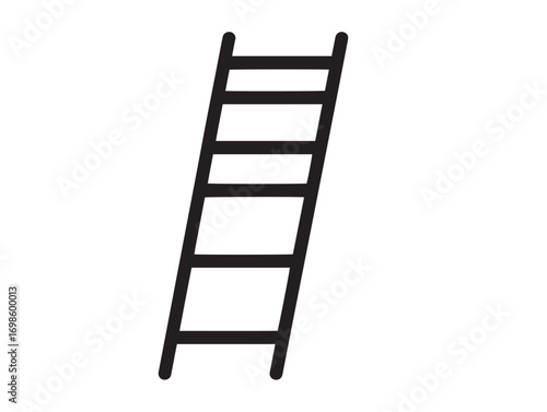 Ladder tool icon sleek minimal clean vector illustration