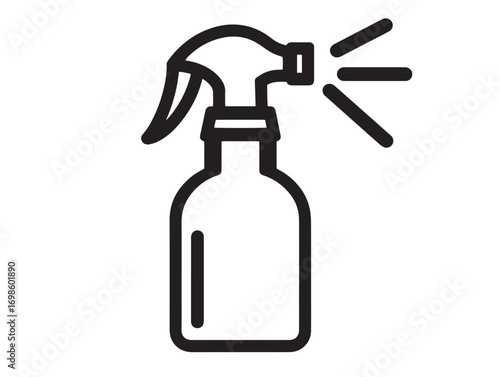 Modern lubricant spray can icon attractive linear illustration