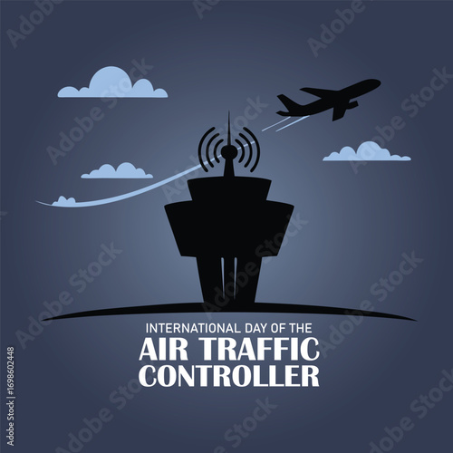 international day of the air traffic controller. air traffic controller concept.