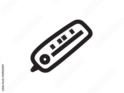 Moisture meter tool icon sleek elegant minimal line illustration