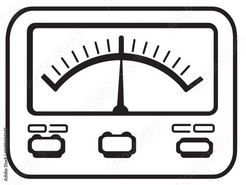 Accurate multimeter instrument icon sleek modern vector drawing