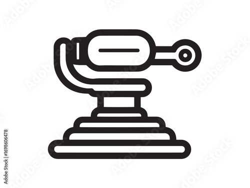 Orbital sander tool icon in modern vector drawing