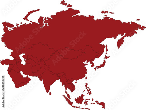 Vector Map of Asia