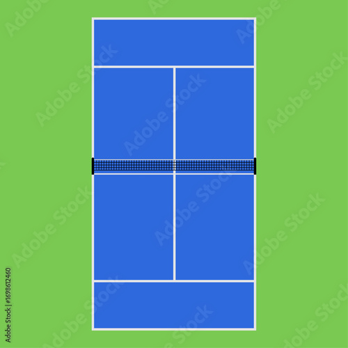 Padel court top view layout