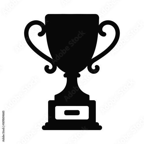 Classic trophy silhouette celebrating victory and achievement in sports and competitions
