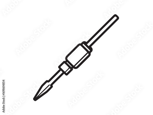 Clean outline of pipe reamer vector illustration