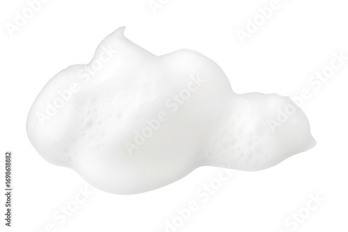 Close up of smooth white foam texture suitable for skincare and grooming product advertisements