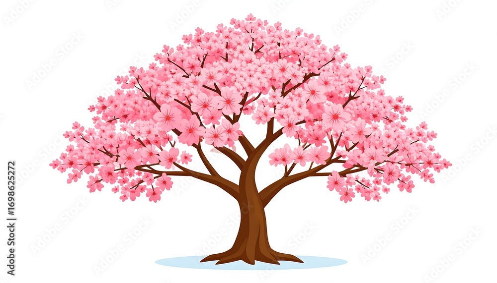 Fototapeta premium Pink cherry blossom tree