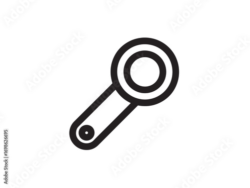 Durable Ratchet Wrench Icon in Minimal Professional Clean Vector Line Artwork