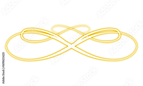 Elegant golden flourish design on black background