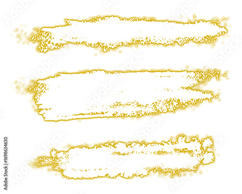 Three gold lines design element illustration art