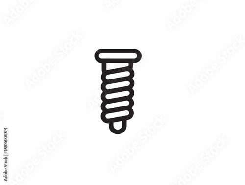 Durable Screw Extractor Tool Icon in Professional Simple Clean Vector Illustration Style