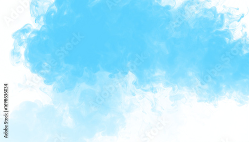 A delicate blue smoke cloud gently melting into the air, captured in high-resolution PNG format with transparent background, ideal for design, digital art, and creative projects requiring ethereal smo