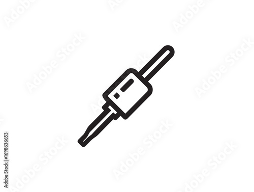 Professional Screwdriver Icon in Clear Simple Clean Vector Illustration Artwork