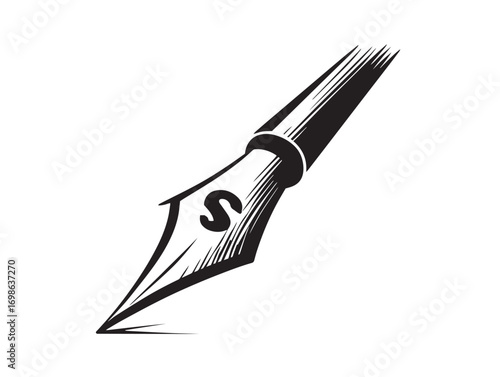 Functional Scriber Tool Icon in Professional Clean Minimal Vector Line Illustration