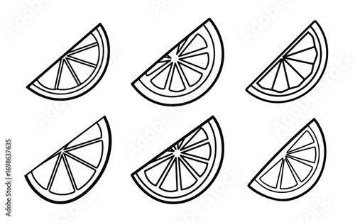 Vector art of lemon slices