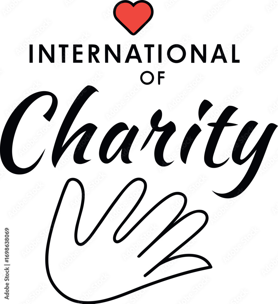 Obraz premium A global movement of giving back for International Day of Charity awareness.